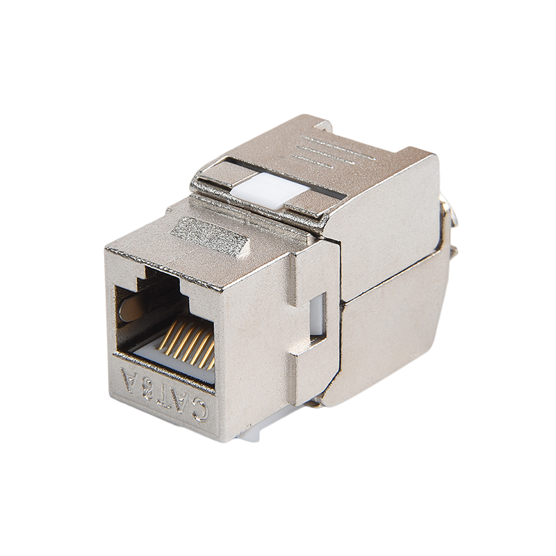 SMT-1041T8C6A-FTP 180 درجه محافظ Cat6a Toolless Keystone Jack